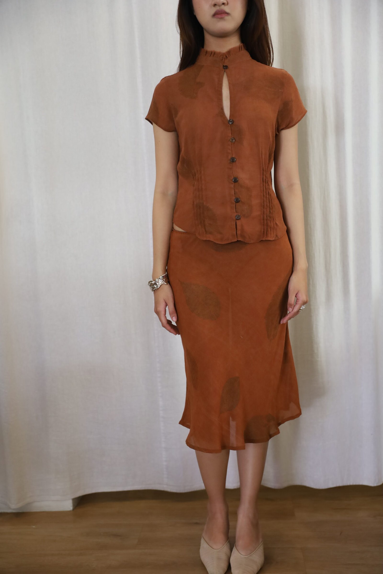 Nami Skirt - Amber Eco Print - Image 4